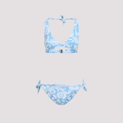 Etro Floral Paisley Bikini In Blue