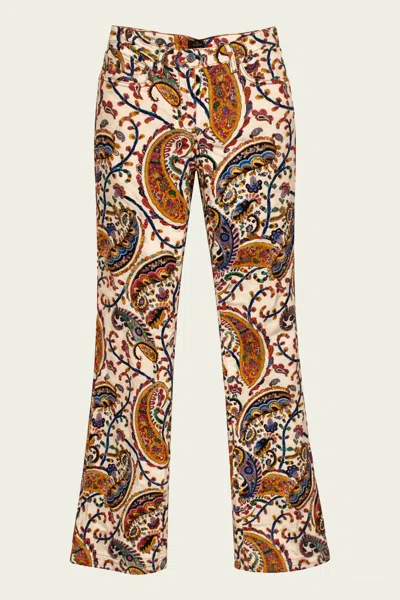 Etro Floral Paisley Boot-cut Jeans In Multicolor