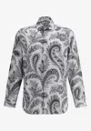 Etro Floral Paisley Button-up Shirt In Gray