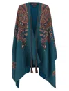 Etro Floral Paisley Cape In Brown