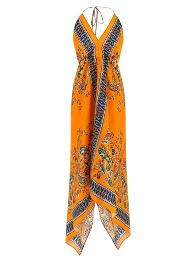 Etro Floral Paisley Dress Dresses Orange