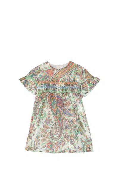 Etro Kids' Floral Paisley Dress In Multicolor
