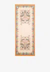 Etro Cotton-blend Jacquard Scarf With Floral Paisley Motif In Neutral