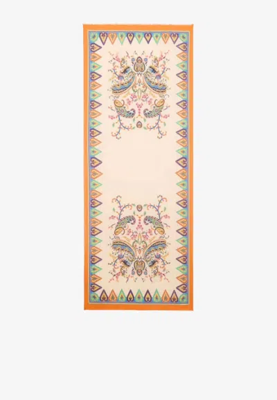 ETRO FLORAL PAISLEY JACQUARD SCARF