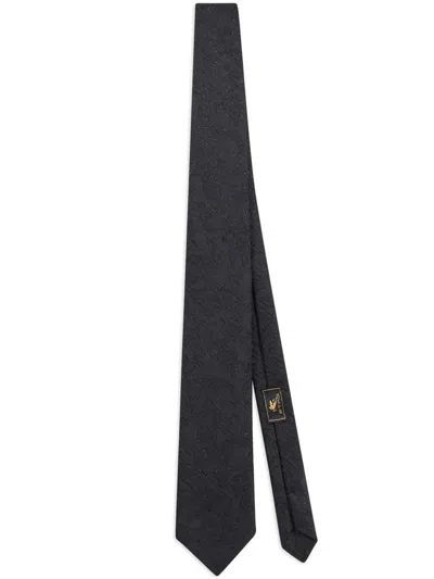 Etro Krawatte Mit Floralem Paisley-muster In Schwarz