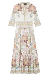 Etro Printed Stretch-cotton Midi Dress In Multicolour