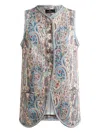 Etro Floral Paisley-motif Jacquard Waistcoat In Neutral