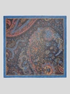 Etro Paisley-print Silk Pocket Scarf In Navy Blue