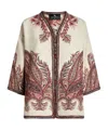 Etro Embroidered Paisley Trim Jacket In Multi