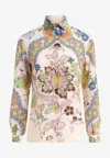 Etro Floral Paisley Print Button-up Silk Shirt