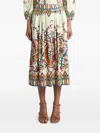 Etro Floral Paisley-print Pleated Midi Skirt In Multi