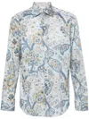 Etro Printed Viscose Shirt In Tan