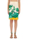 Etro Printed High Waist Knee-length Skirt In Multicolour
