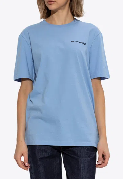 Etro Floral Paisley Print T-shirt In Blue