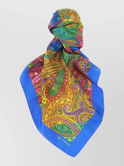 Etro Floral Paisley Scarf Bold Border Design