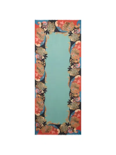 Etro Floral Paisley Scarf In Green