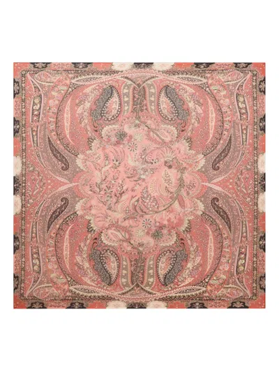Etro Floral-paisley Shawl In Pink