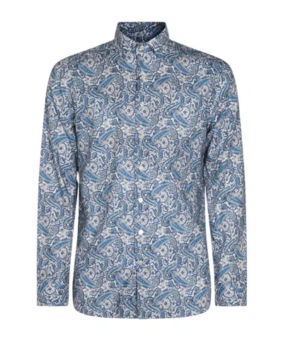 Etro Printed Shirt In Blue