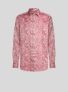 Etro Paisley-print Cotton Shirt In Red