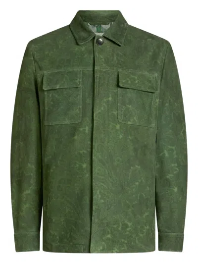 ETRO FLORAL PAISLEY SUEDE JACKET