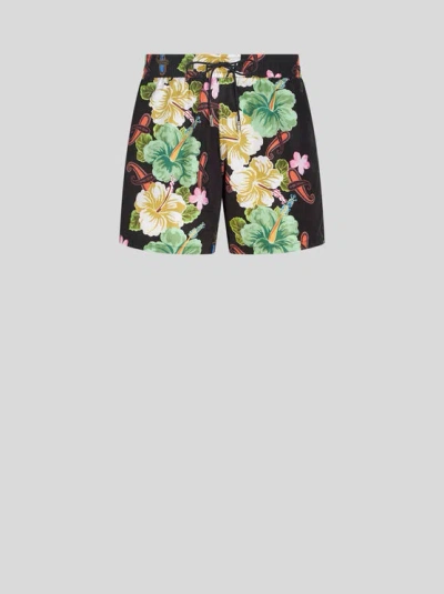 Etro Floral Paisley Swimsuit In Black