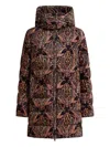 Etro Floral Paisley Velvet Puffer Jacket In Black