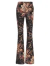 Etro Flared Leg Floral Pattern High Rise Pants