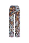 ETRO FLORAL PATTERN FLARED TROUSERS