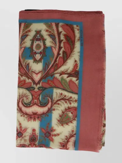 ETRO FLORAL PATTERN LIGHTWEIGHT SOFT TEXTURE SCARF