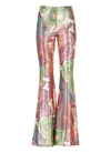 Etro Flared Trousers With Multicoloured Floral Print