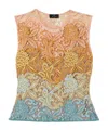 Etro Cropped Macramé Top In Multi
