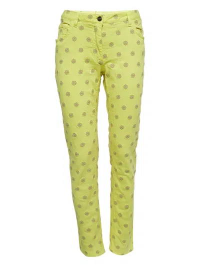 Pre-owned Etro Floral-pattern Trousers In Green