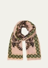 ETRO FLORAL PATTERNED SILK SCARF