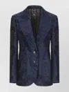 Etro Chenille Jacquard Jacket In Blue