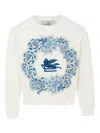 Etro Floral-pegaso Sweatshirt In White