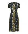 Etro Floral-print Midi Dress In Black