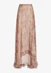 Etro Printed Paisley Chiffon Maxi Skirt In Multicolor