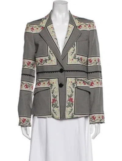 Pre-owned Etro Floral Print Blazer In Black