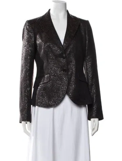 Pre-owned Etro Floral Print Blazer In Brown