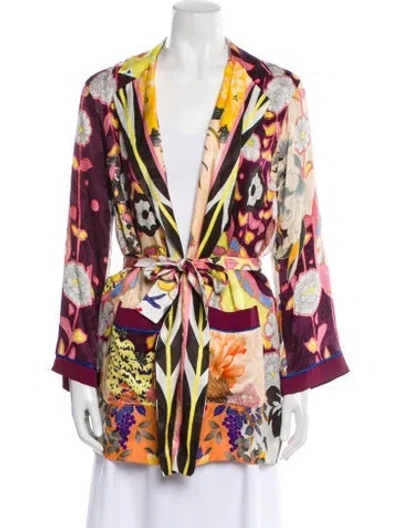 Pre-owned Etro Floral Print Blazer In Multi