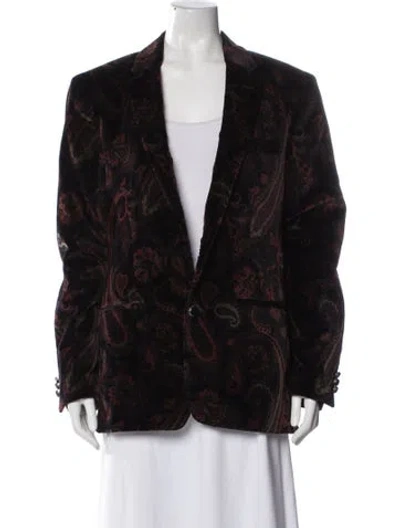 Pre-owned Etro Floral Print Blazer In Multi