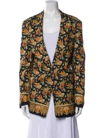 Pre-owned Etro Floral Print Blazer In Multi