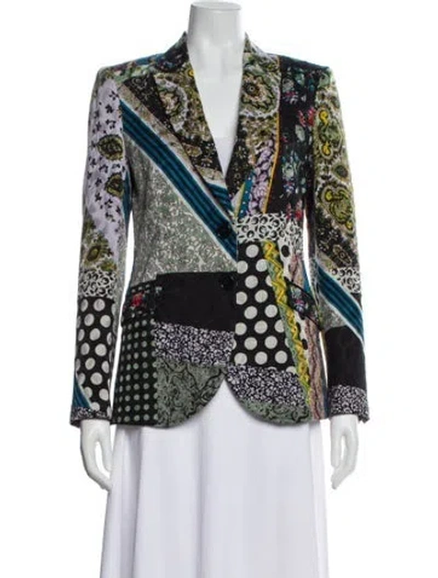 Pre-owned Etro Floral Print Blazer In Multi
