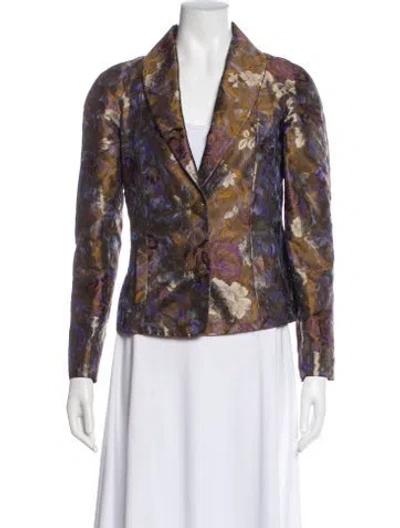 Pre-owned Etro Floral Print Blazer In Multi