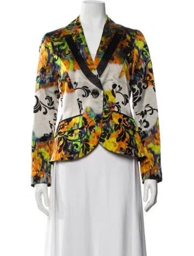 Pre-owned Etro Floral Print Blazer In Multi