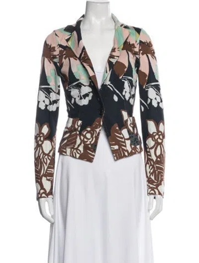 Pre-owned Etro Floral Print Blazer In Multi