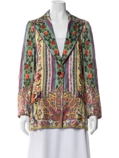 Pre-owned Etro Floral Print Blazer In Multi
