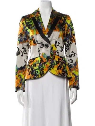 Pre-owned Etro Floral Print Blazer In Multi