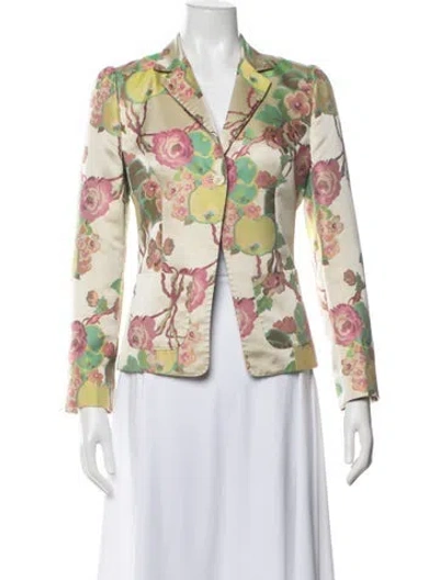 Pre-owned Etro Floral Print Blazer In Multicolor