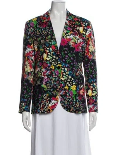 Pre-owned Etro Floral Print Blazer In Multicolor
